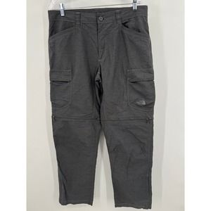 The North Face Men's grey quick dry zipper cargo shorts pants size 34